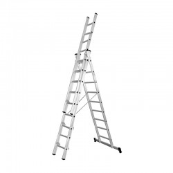 Escalera profesional aluminio 3x9 peldaños