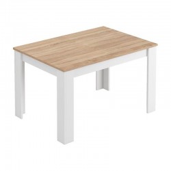 Mesa comedor extensible melamina blanco/roble Kendra