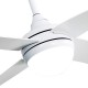 Ventilador de techo motor DC blanco con mando Ø117cm Klod