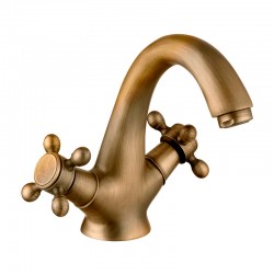 Grifo monobloc de lavabo bronce Clásica