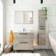 Mueble de baño + espejo Athena roble alaska 2 cajones