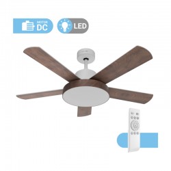 Ventilador de techo DC con luz LED y mando Ø122cm Levante