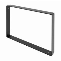 Escuadra industrial rectangular de metal negro