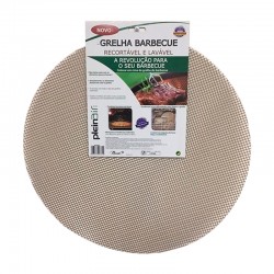 Parrilla de fibra de vidrio redonda 38cm para barbacoa