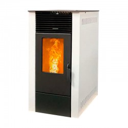 Estufa de pellet blanca 8kW Mekka