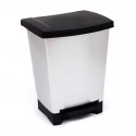 Cubo de reciclaje basura 2 en 1 plata