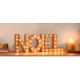 Letras navideñas Noel con luces LED de madera 44cm