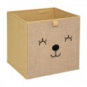 Caja de polipropileno para almacenamiento infantil con decoración animal 29x29x29cm