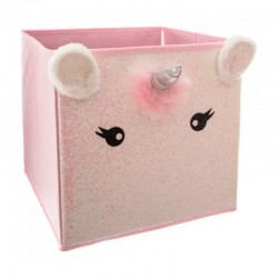 Caja de almacenamiento infantil Unicornio 31x31x31cm