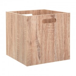 Caja de almacenamiento de madera natural 31x31x31cm