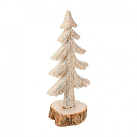 Abeto navideño decorativo de madera 12x9x27cm