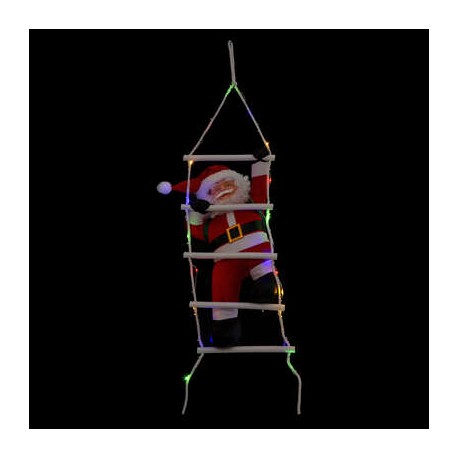 Escalera con papa noel luces LED 70cm