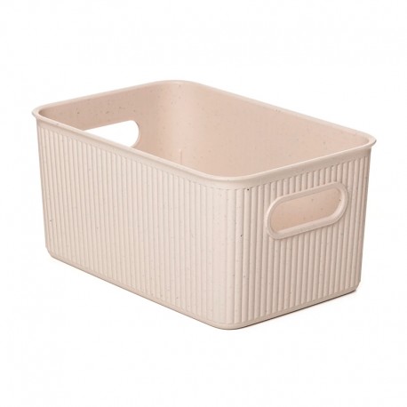 Caja de organización de plástico beige Baobab Tatay