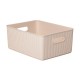 Caja de organización de plástico beige Baobab Tatay