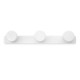 Colgador percha blanco con 3 pomos