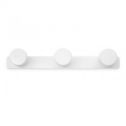 Colgador percha blanco con 3 pomos