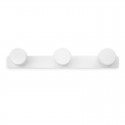 Colgador percha blanco con 3 pomos