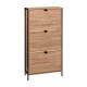 Zapatero 3 trampones de madera/metal 63x24x122cm