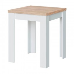 Mesa auxiliar extensible blanco/roble Livre