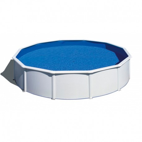 Piscina redonda de acero blanco Fidji Gre